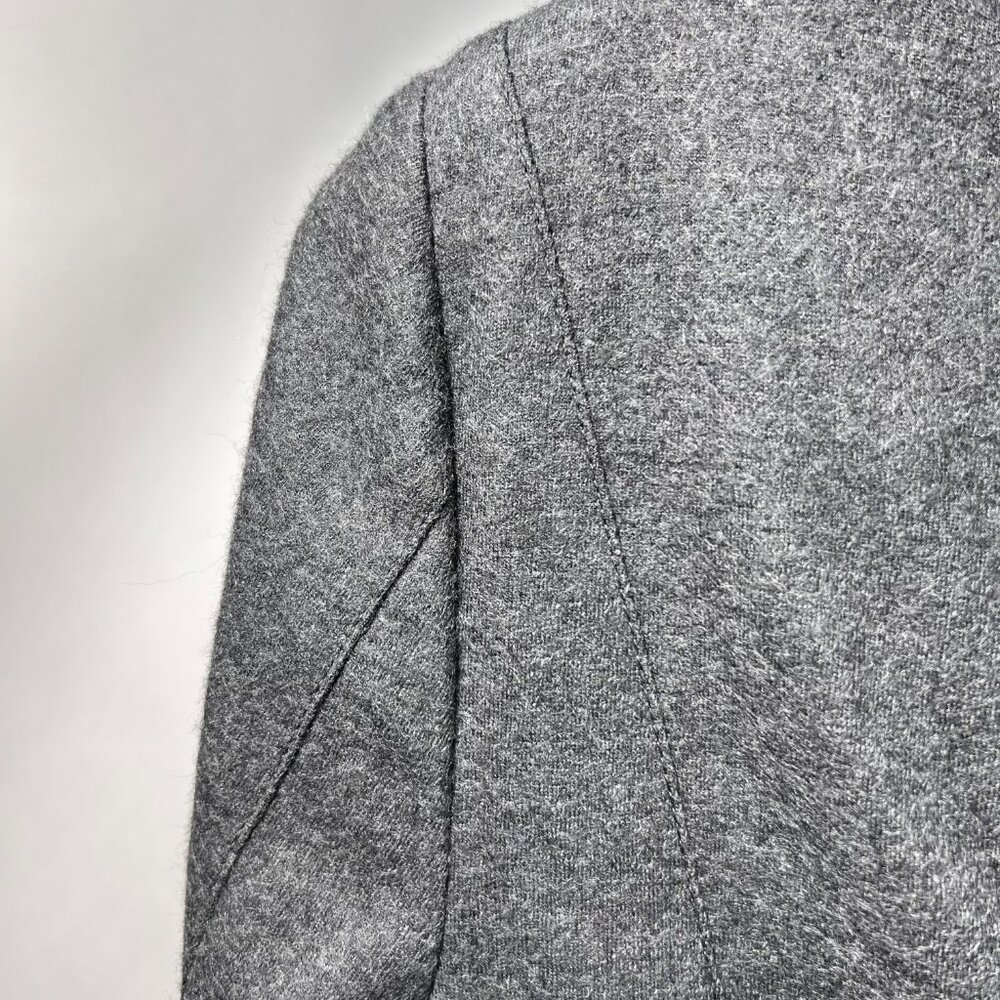 NWT BURBERRY 100% Wool Asymmetrical Neckline Mid-length Grey Dress 8US - Picture 8 of 12